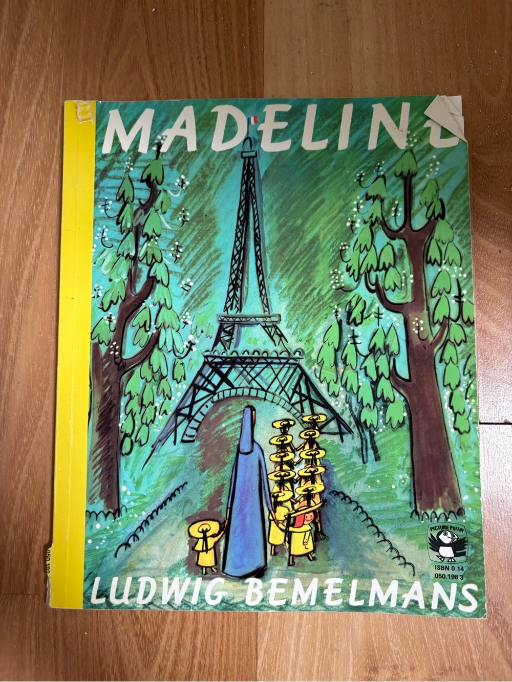 Madeline Children's Book - Green & Yellow Cover 1977